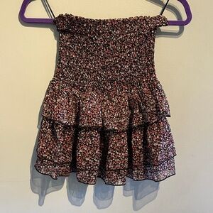 Funky People Black and Pink Floral tube Top